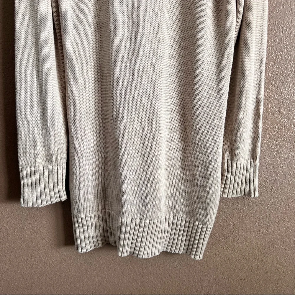 Chico’s One Button Oversized Beige Cardigan Sweater Size 1 or Medium